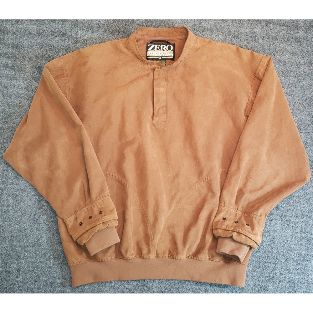 Zero Restriction 1/4 Snap Pullover‎ Large Mens Brown Golf
